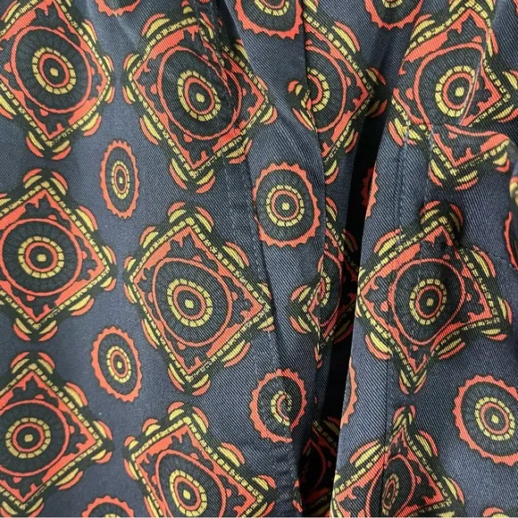 🆕 Club Monaco Pajama Lounge Pants 00 XS Printed Twill Pantalons Red Patt…