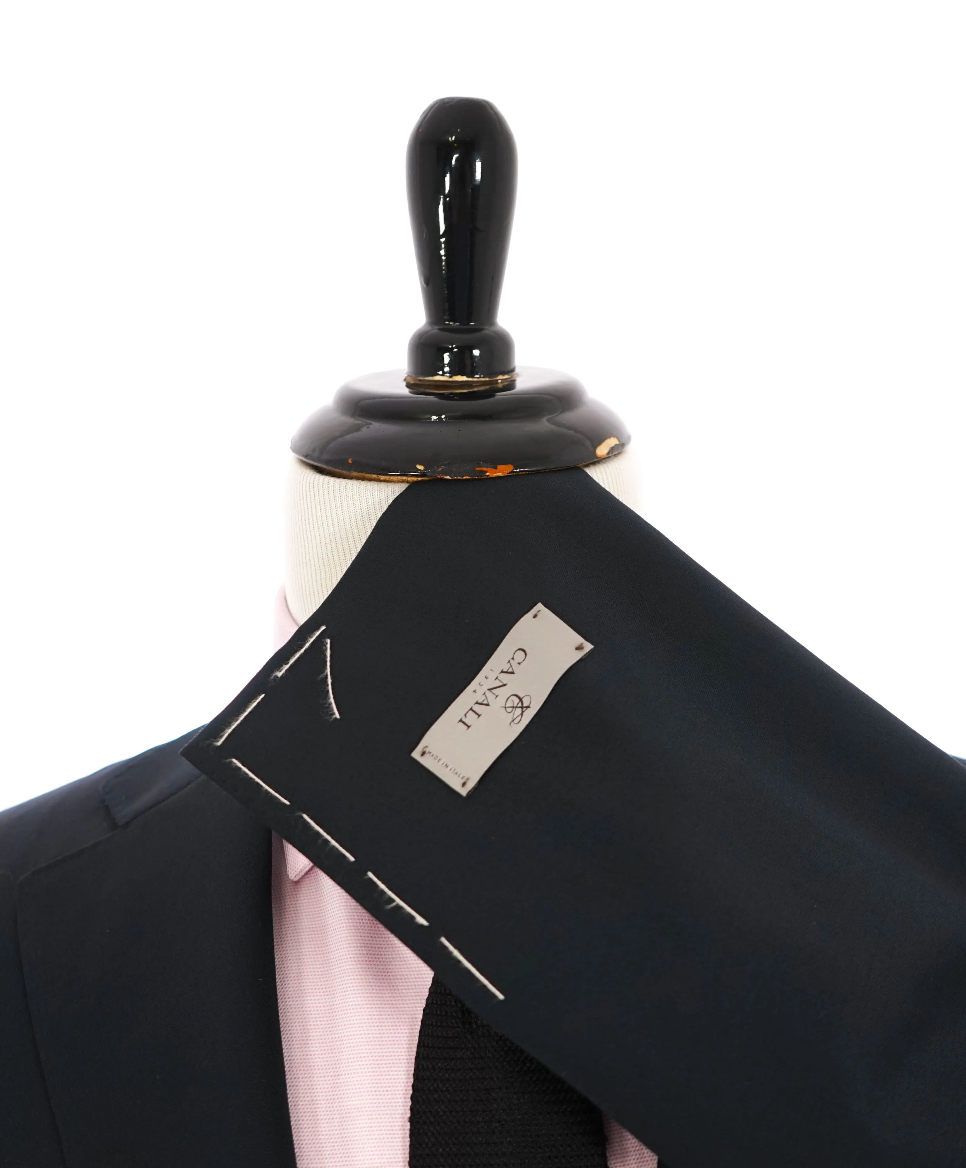 $1,795 CANALI -  Black Solid Notch Lapel 2-Btn Blazer - 42R US