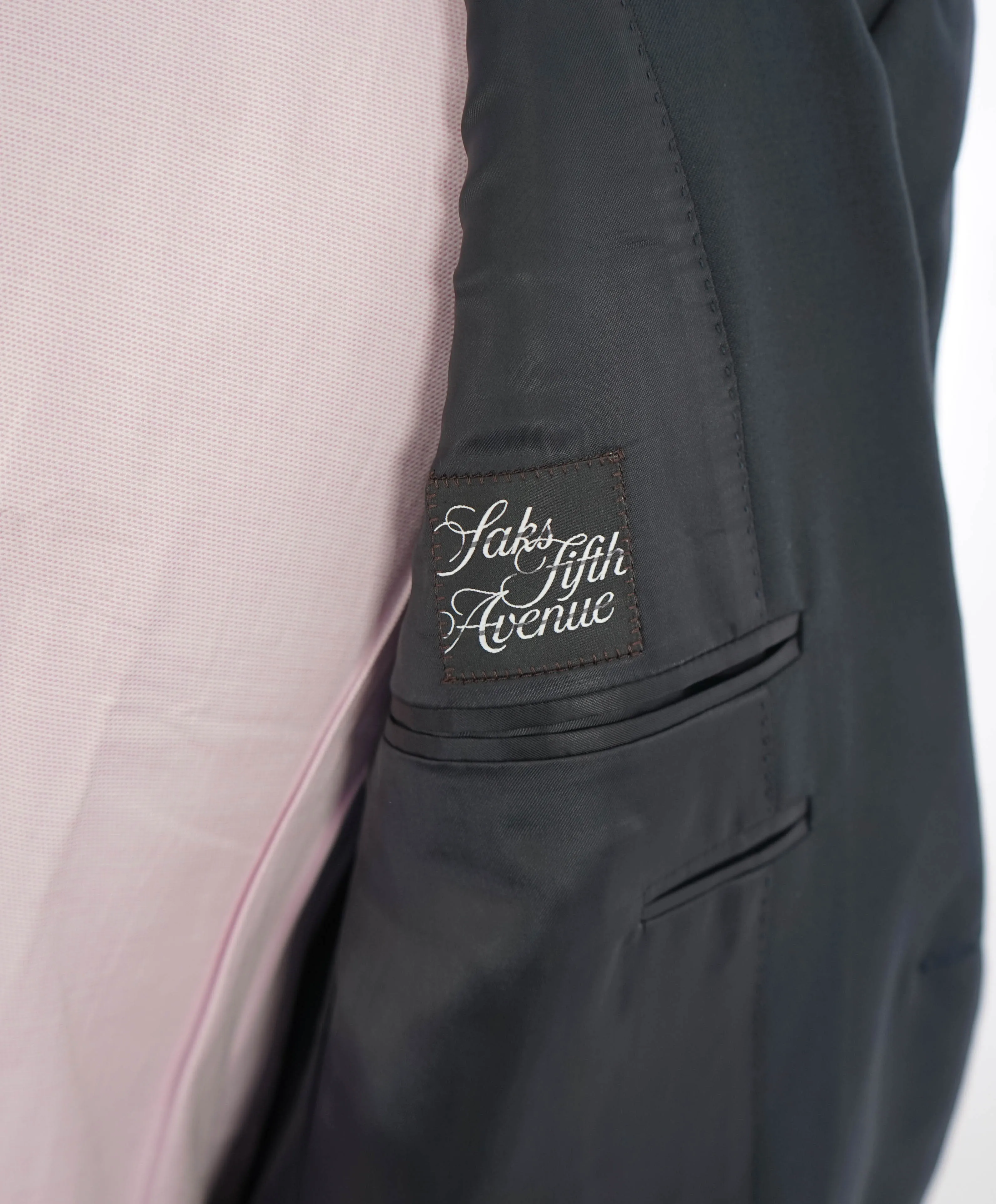 $1,795 CANALI -  Black Solid Notch Lapel 2-Btn Blazer - 42R US