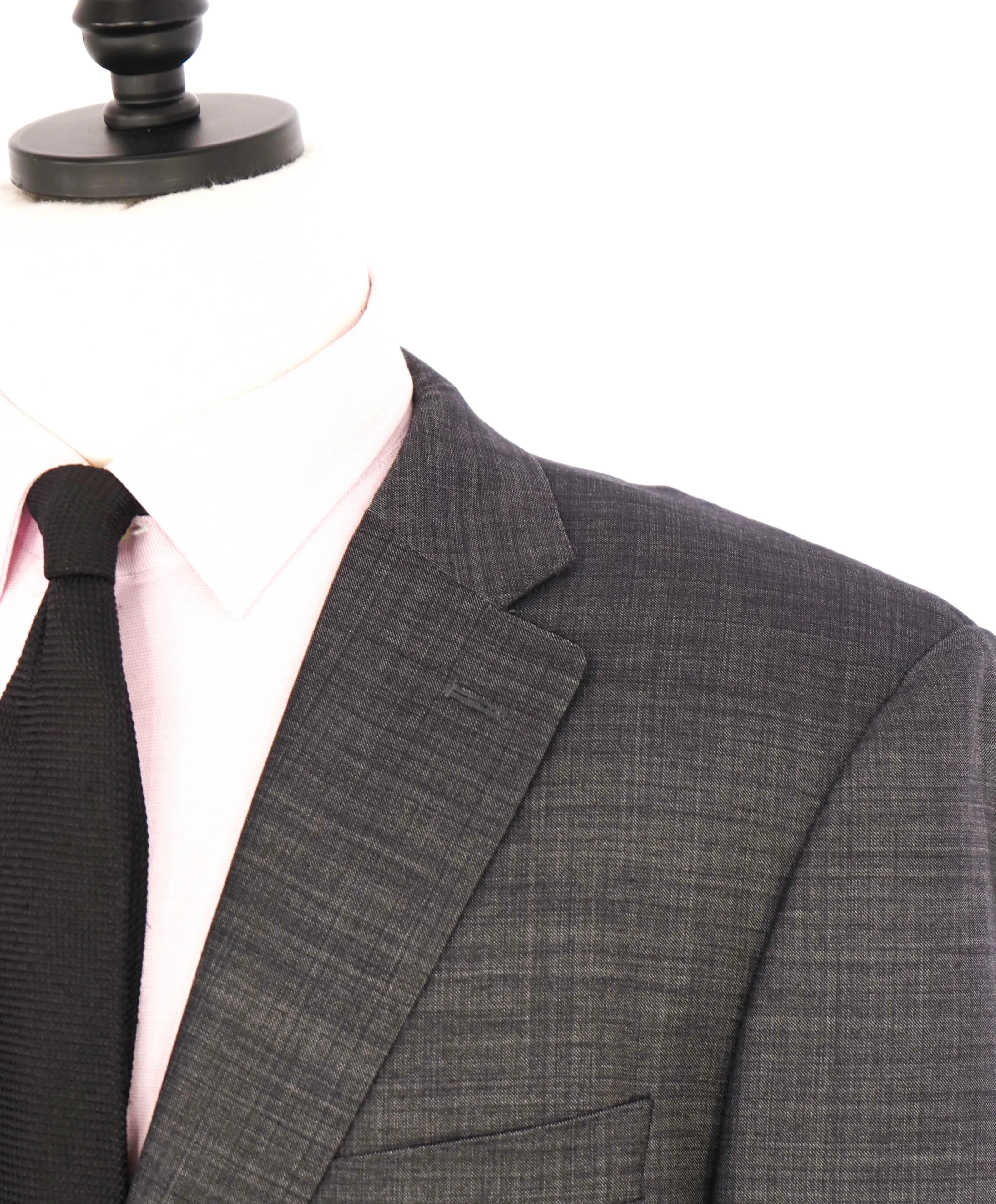 $1,795 CANALI -  Gray Textured Notch Lapel 2-Btn Blazer - 44R US