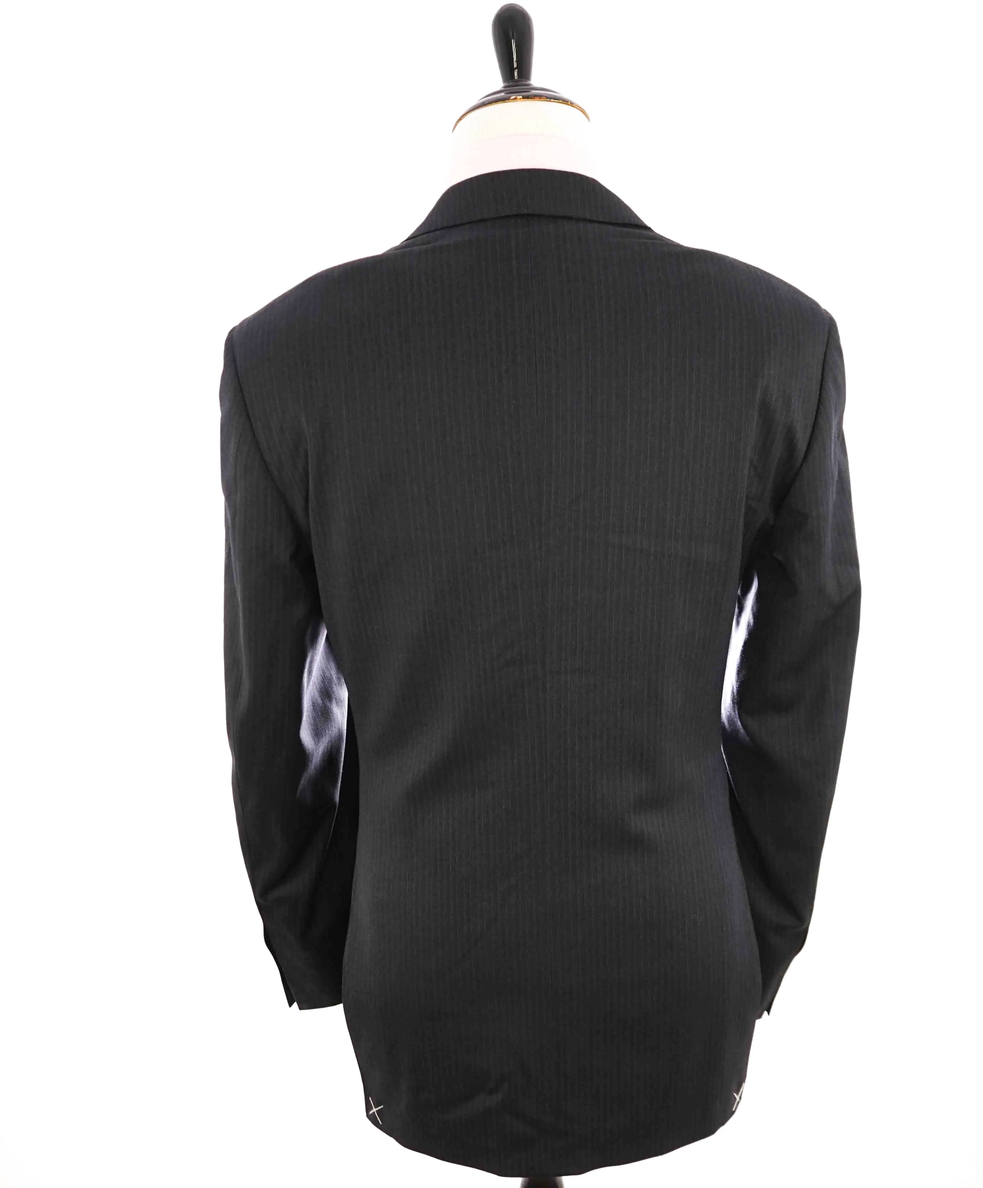 $1,895 CANALI - Gray Blue Stripe "Stretch" Double Vent Wool Blazer - 44L