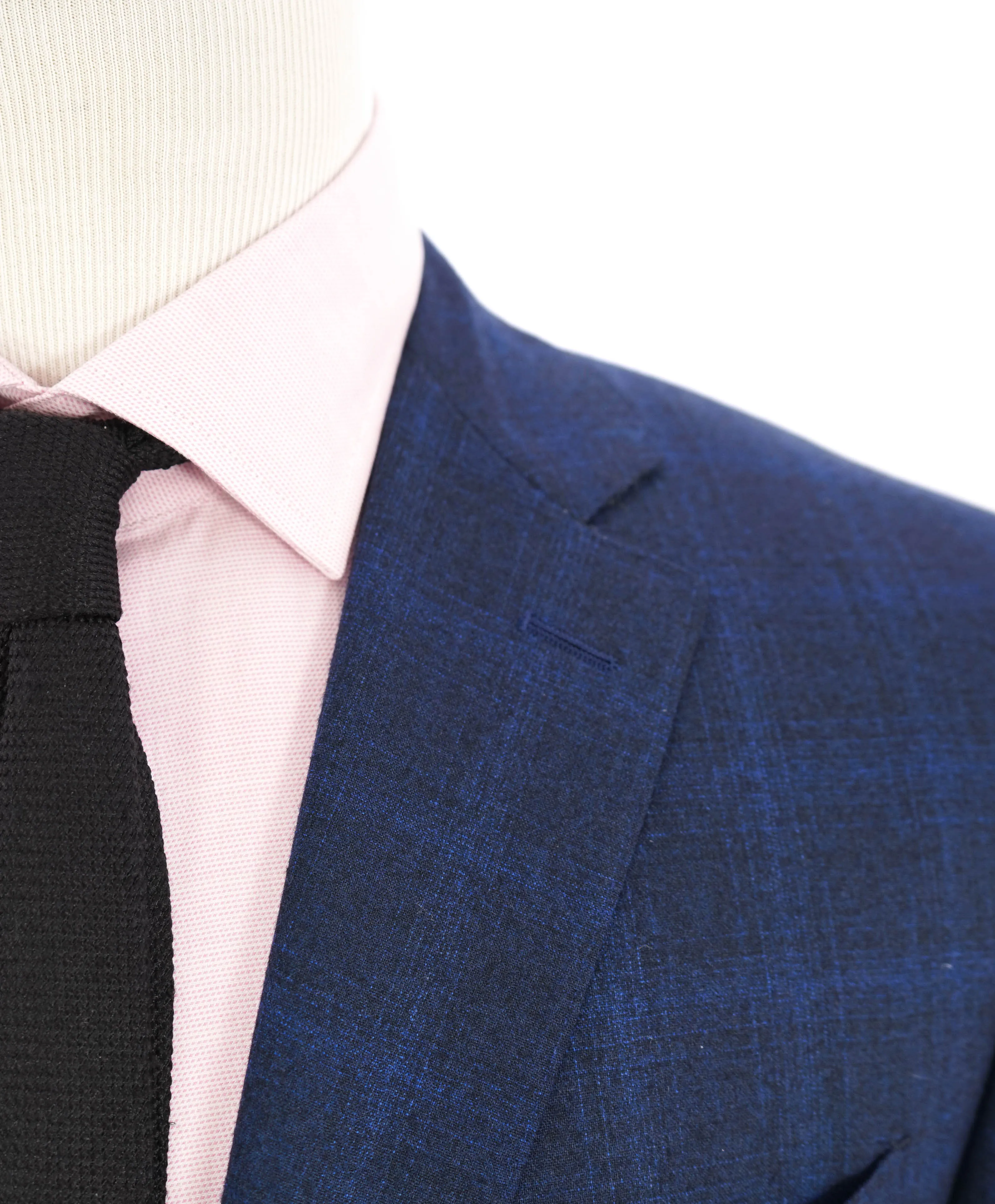 $1,895 CANALI - "STRETCH" Gray/Blue Abstract Check Blazer - 44R
