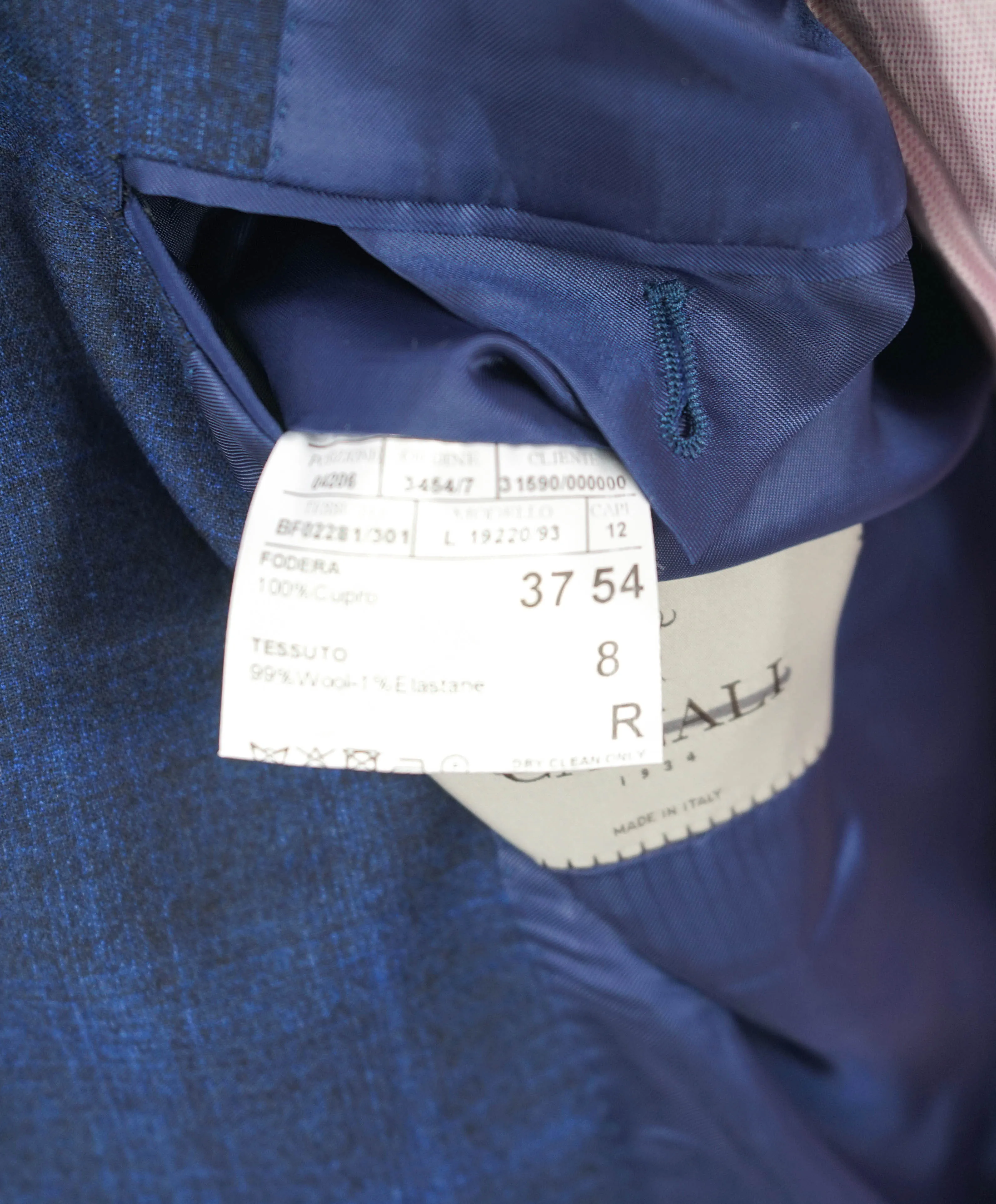 $1,895 CANALI - "STRETCH" Gray/Blue Abstract Check Blazer - 44R