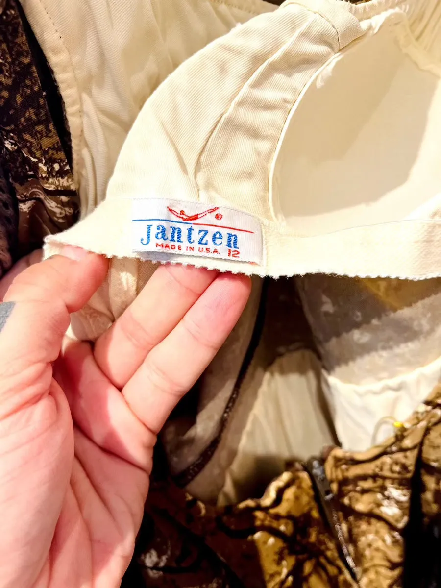 1960's Abstract Seaweed Jantzen Swimsuit
