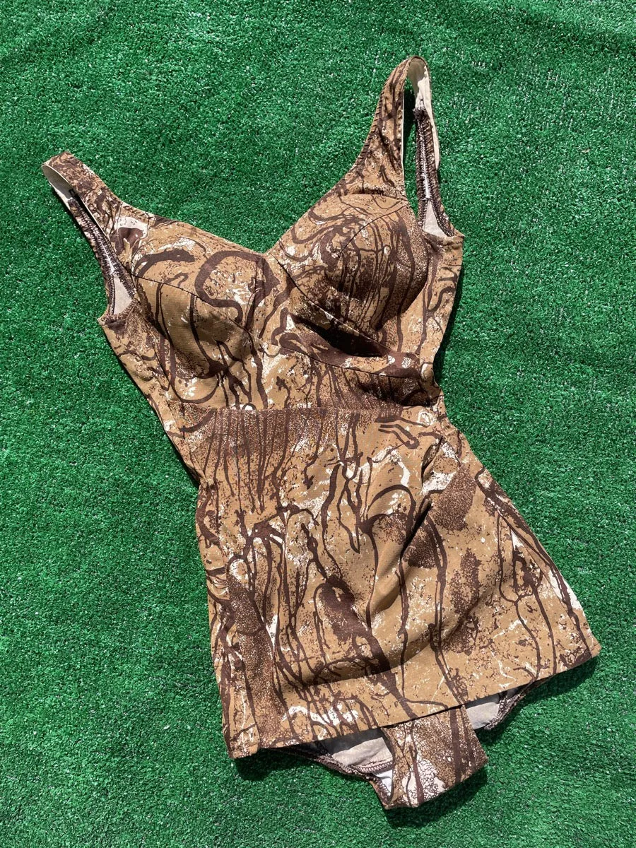1960's Abstract Seaweed Jantzen Swimsuit