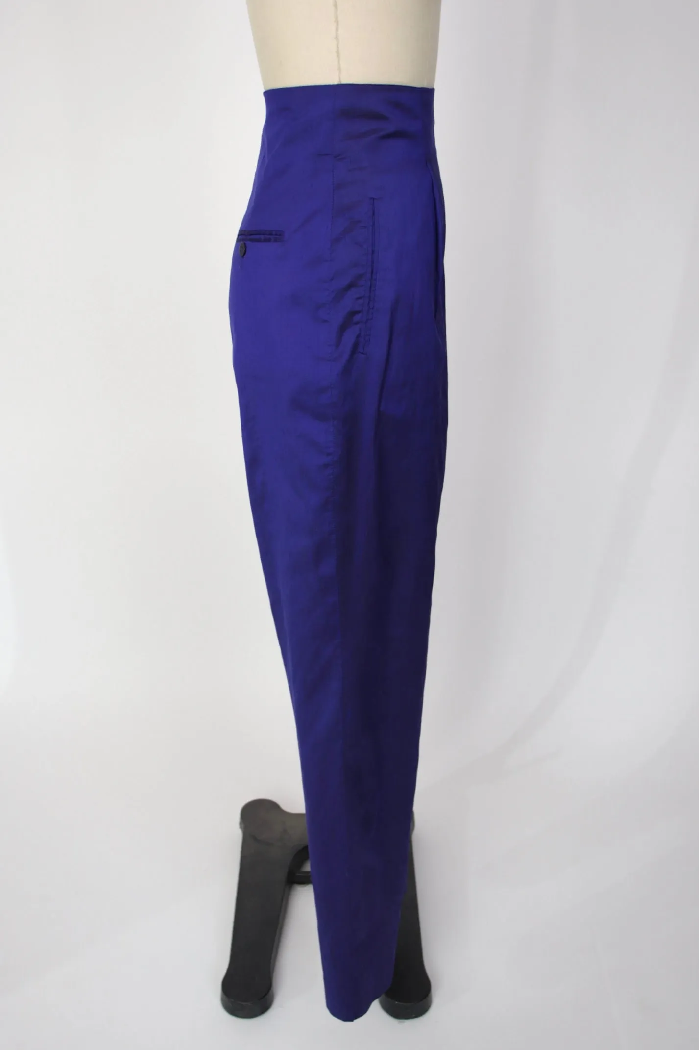 1990s Romeo Gigli Silk Iridescent Pants