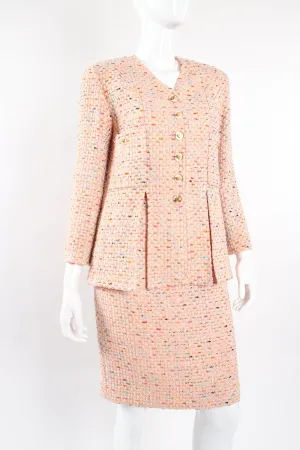 1994 S/S Bouclé Tweed Vent Jacket & Skirt Set