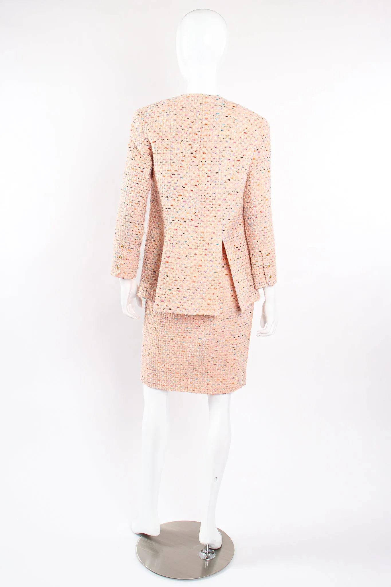 1994 S/S Bouclé Tweed Vent Jacket & Skirt Set