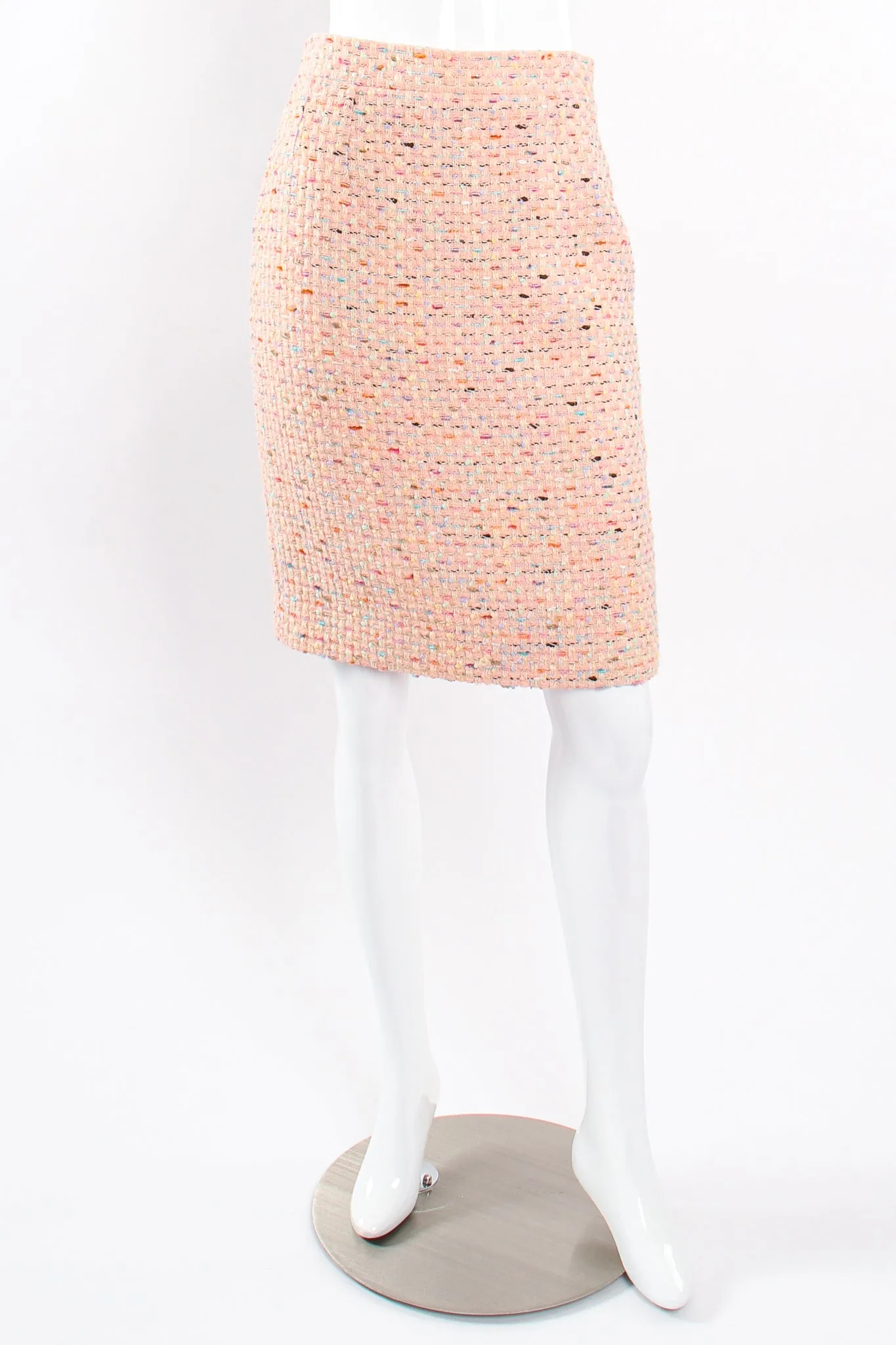 1994 S/S Bouclé Tweed Vent Jacket & Skirt Set