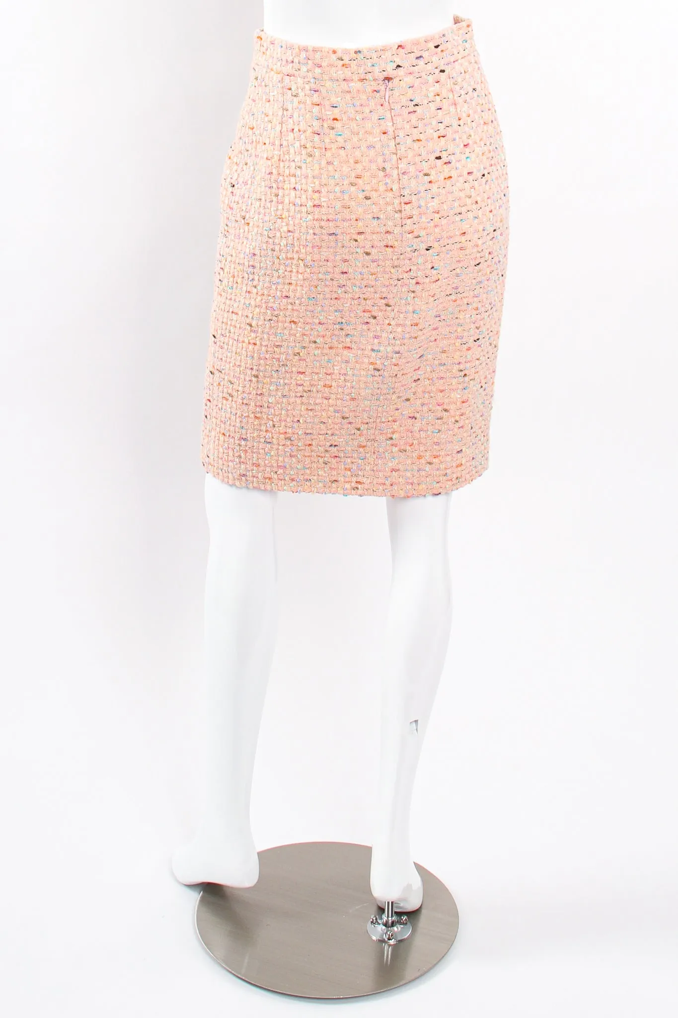 1994 S/S Bouclé Tweed Vent Jacket & Skirt Set