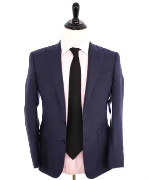 $2,695 RALPH LAUREN PURPLE LABEL - *SILK* Textured Blue Blazer - 36S