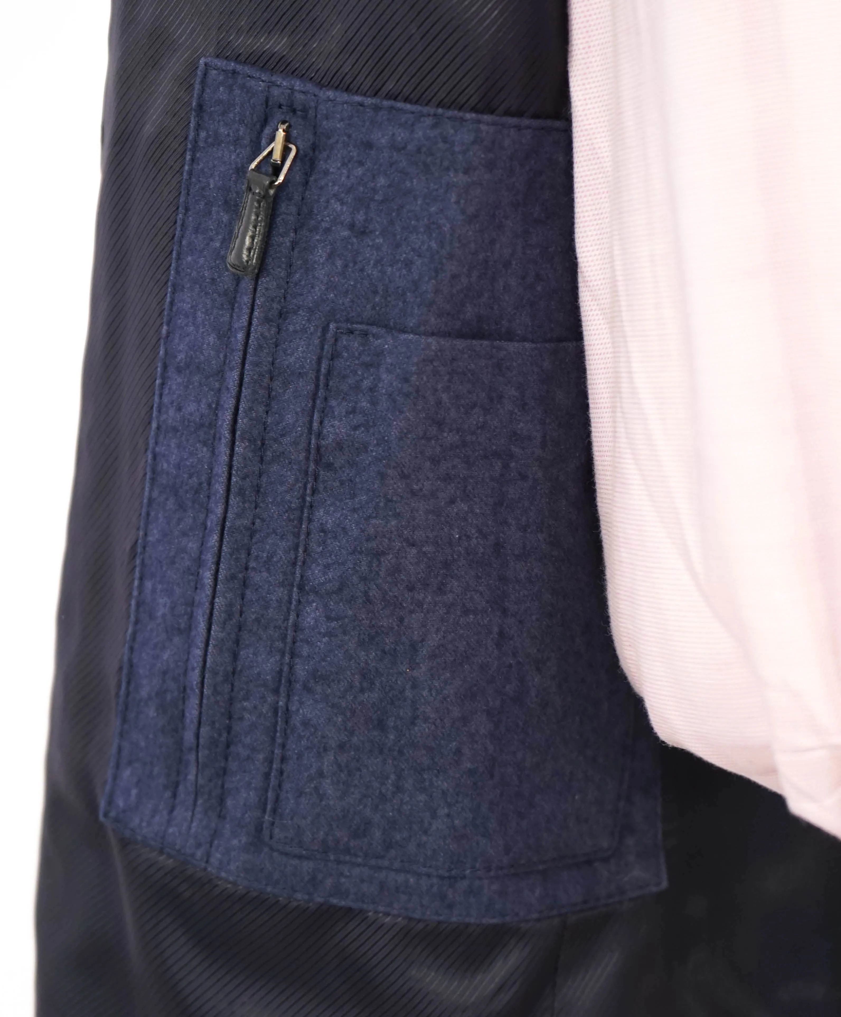 $3,995 ERMENEGILDO ZEGNA - Royal Blue CASHMERE/SILK Car Coat Jacket - 44R (XL)
