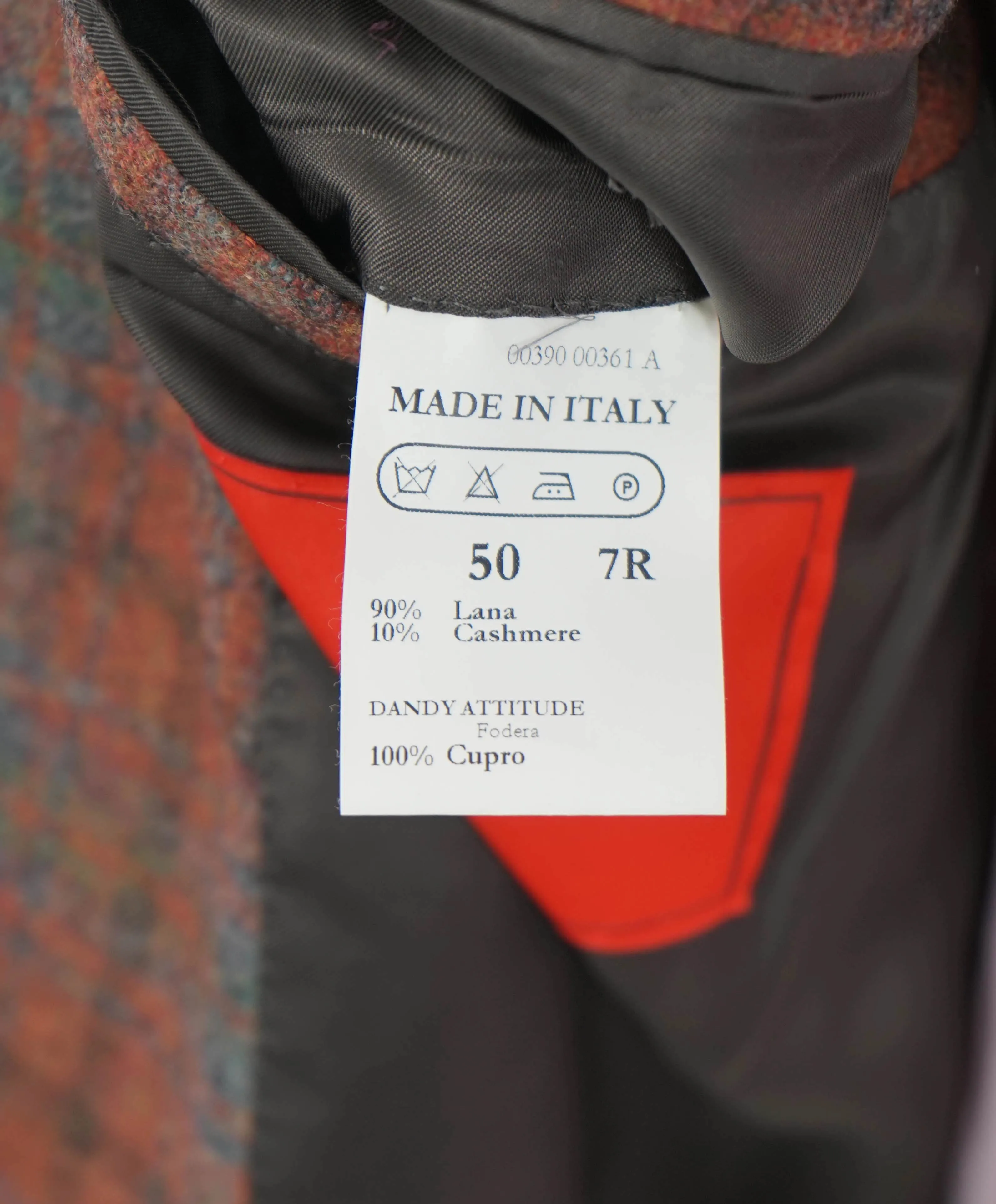 $4,695 ISAIA - Cashmere/Wool "DANDY ATTITUDE" Rust/Gray Check Blazer - 40R