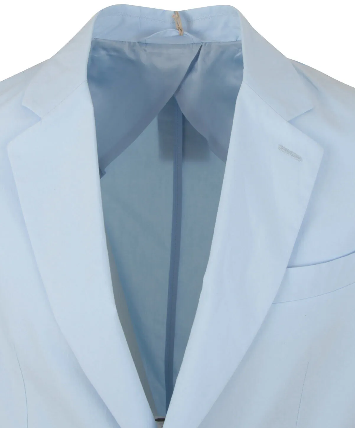 $5,495 BRIONI -"DECOSTRUITA" Light Blue Cotton MOP Blazer Made In Italy- XL 44R
