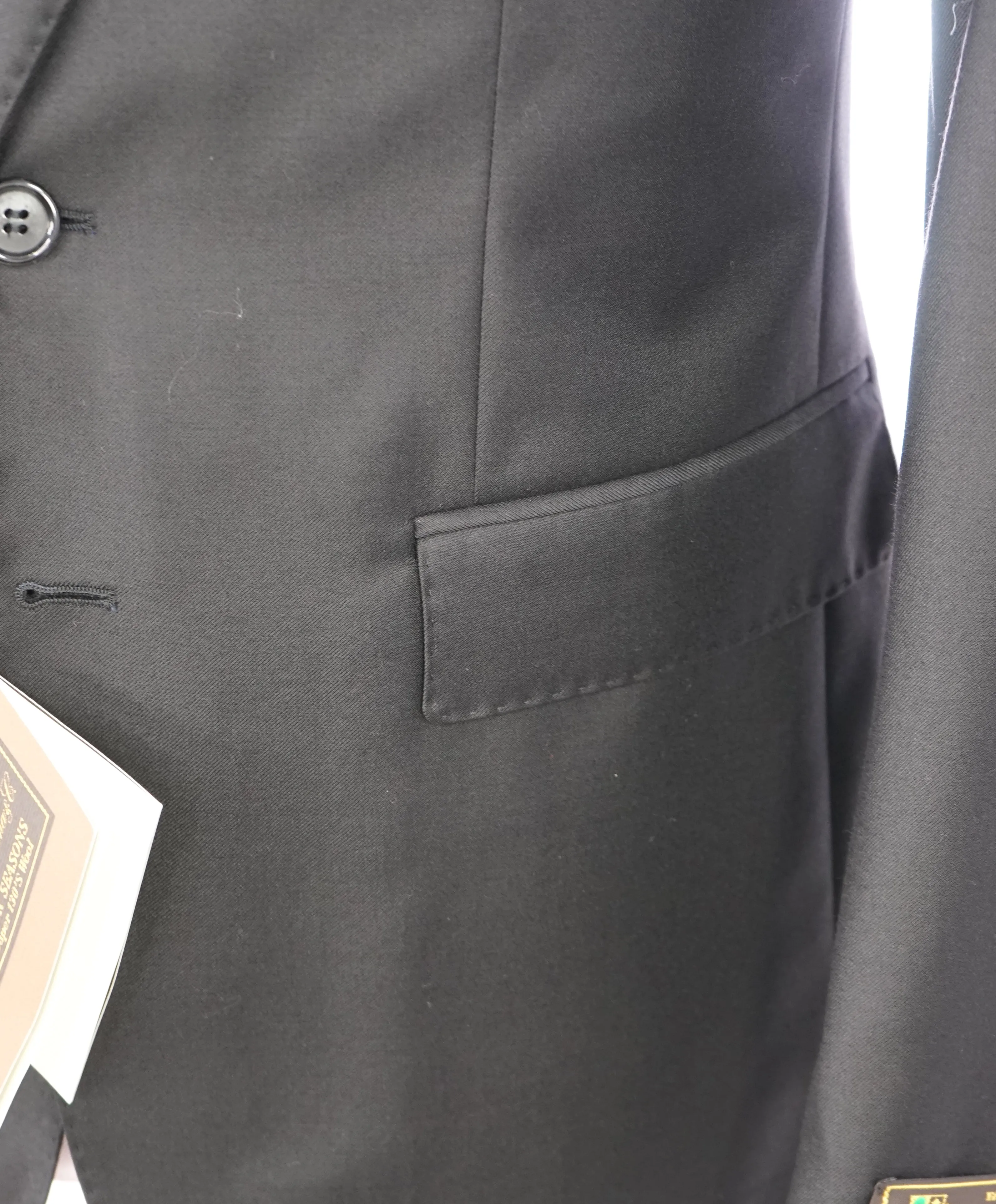 $995 LORO PIANA - MOVIMENTO “Four Seasons” 130s Black Blazer- 40S