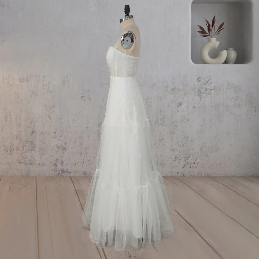 A-Line Sweetheart Strapless Enchantment Wedding Dress