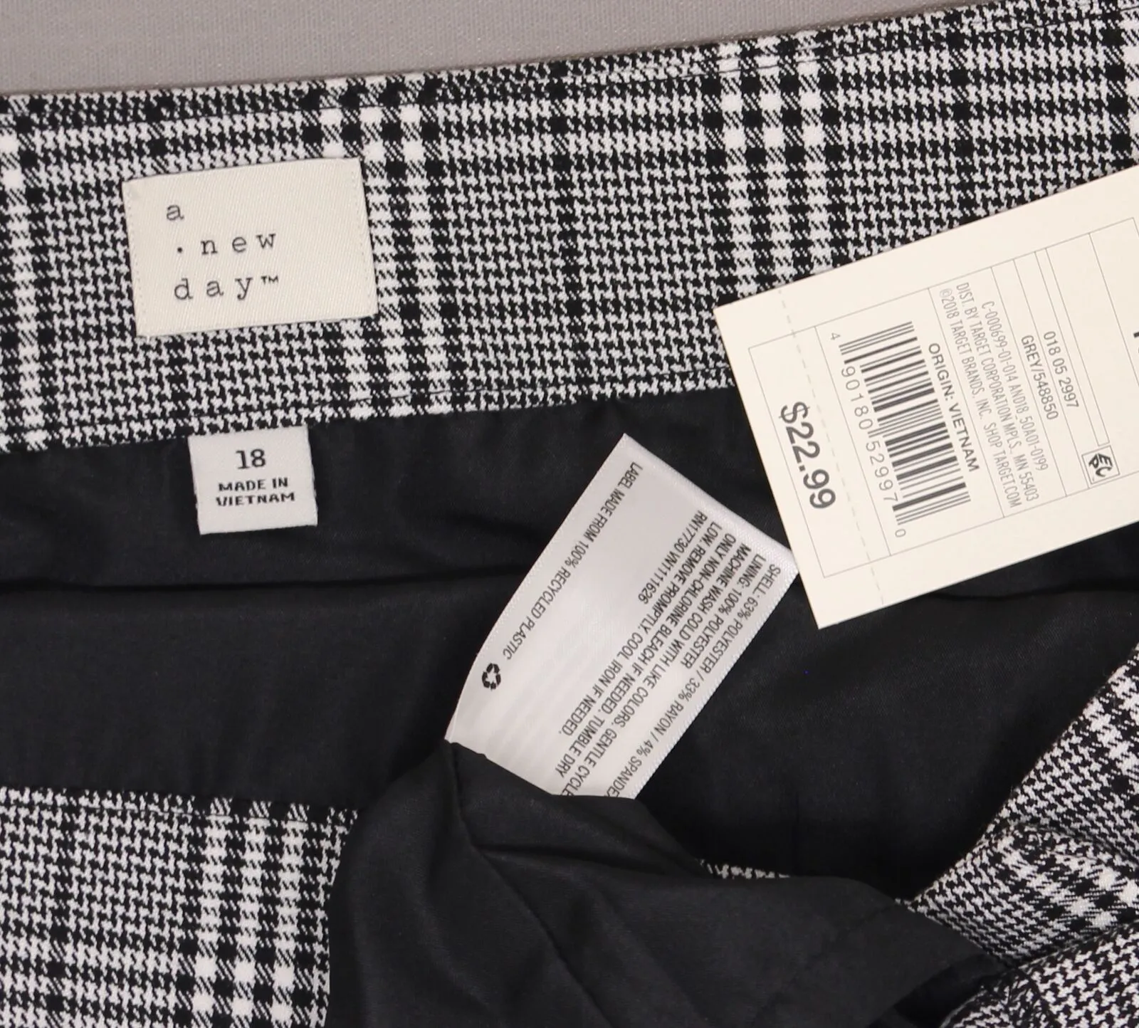 A New Day Women's Plaid Menswear Wrap Skirt