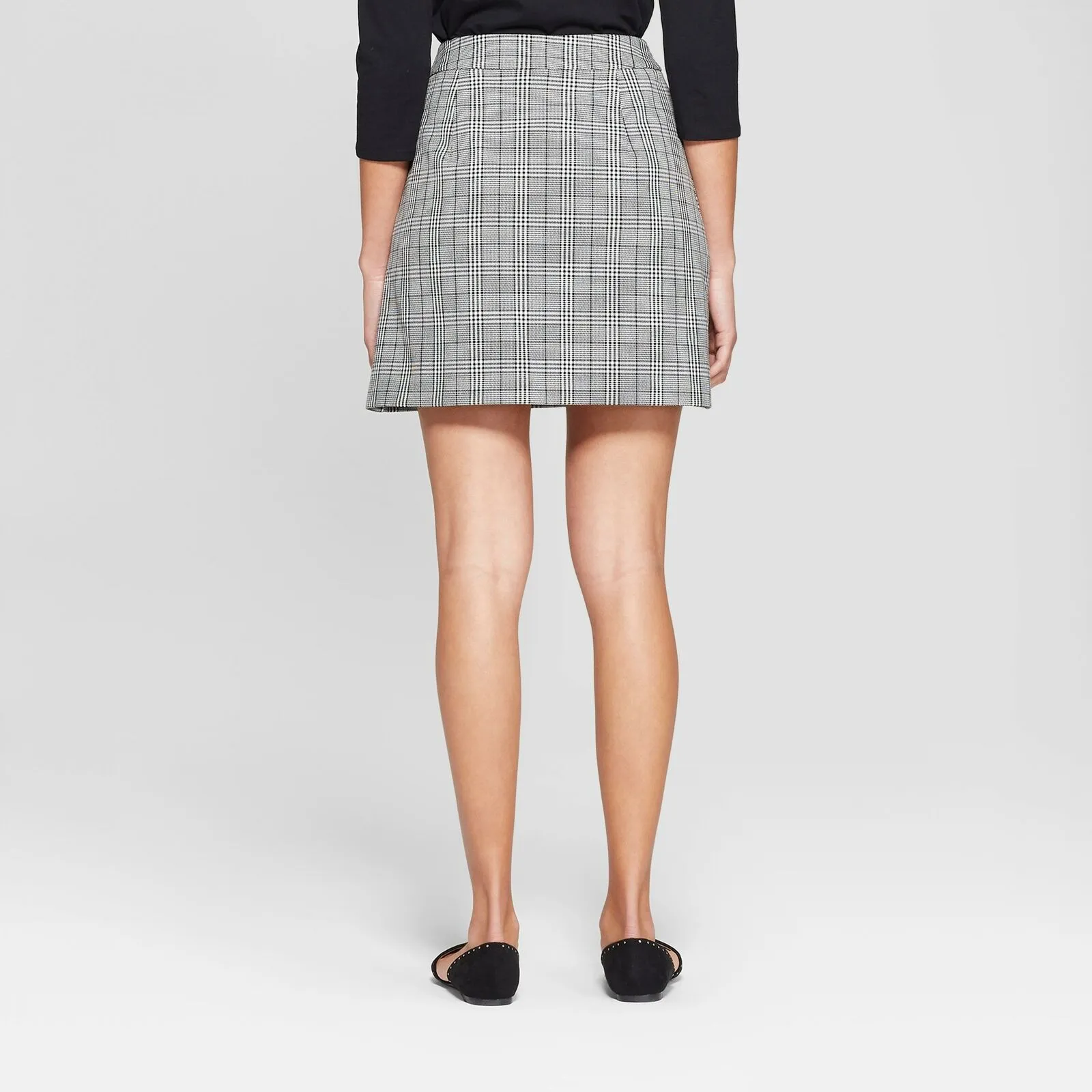 A New Day Women's Plaid Menswear Wrap Skirt