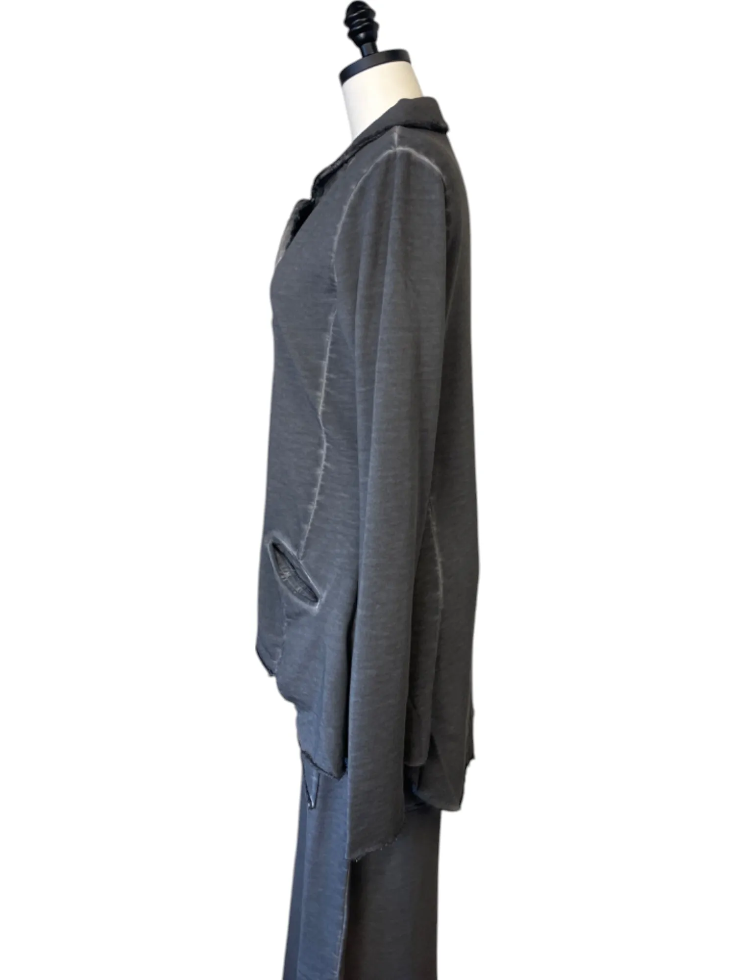 A Sweat Blazer in Asphalt
