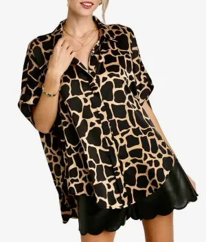 Above the Rest print short sleeve top