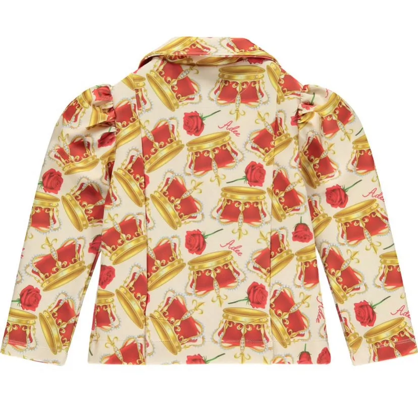 Adee Crown Print Blazer Jacket