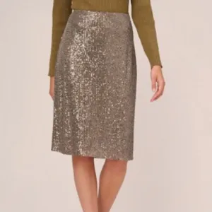 Adrianna Papell Sequin Pull On Pencil Skirt  Size M NWOT