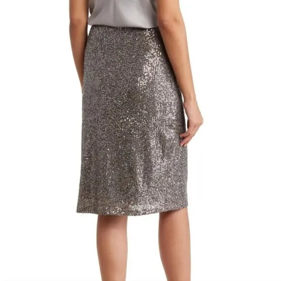 Adrianna Papell Sequin Pull On Pencil Skirt  Size M NWOT