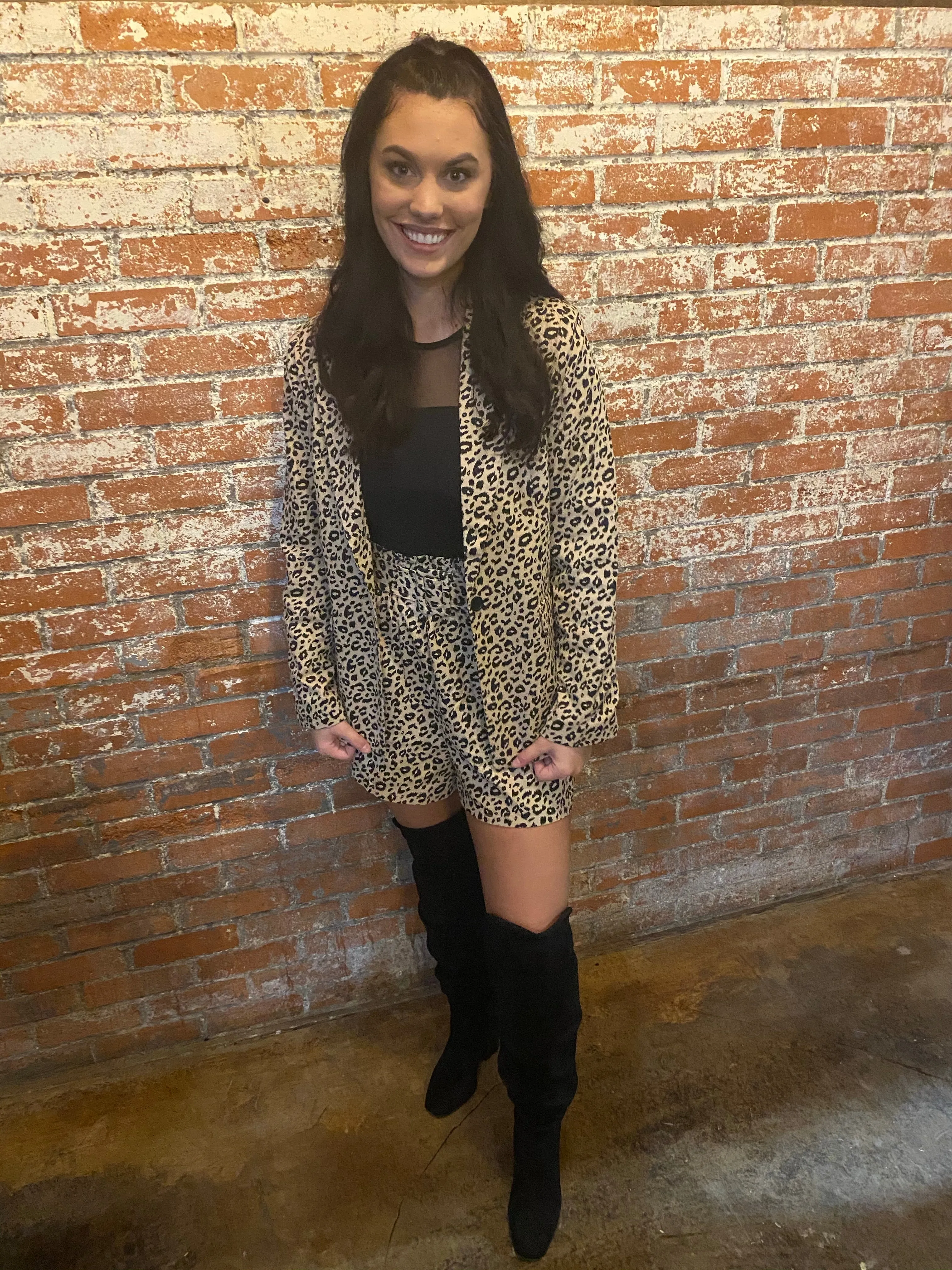 Adventure Abroad Leopard Blazer