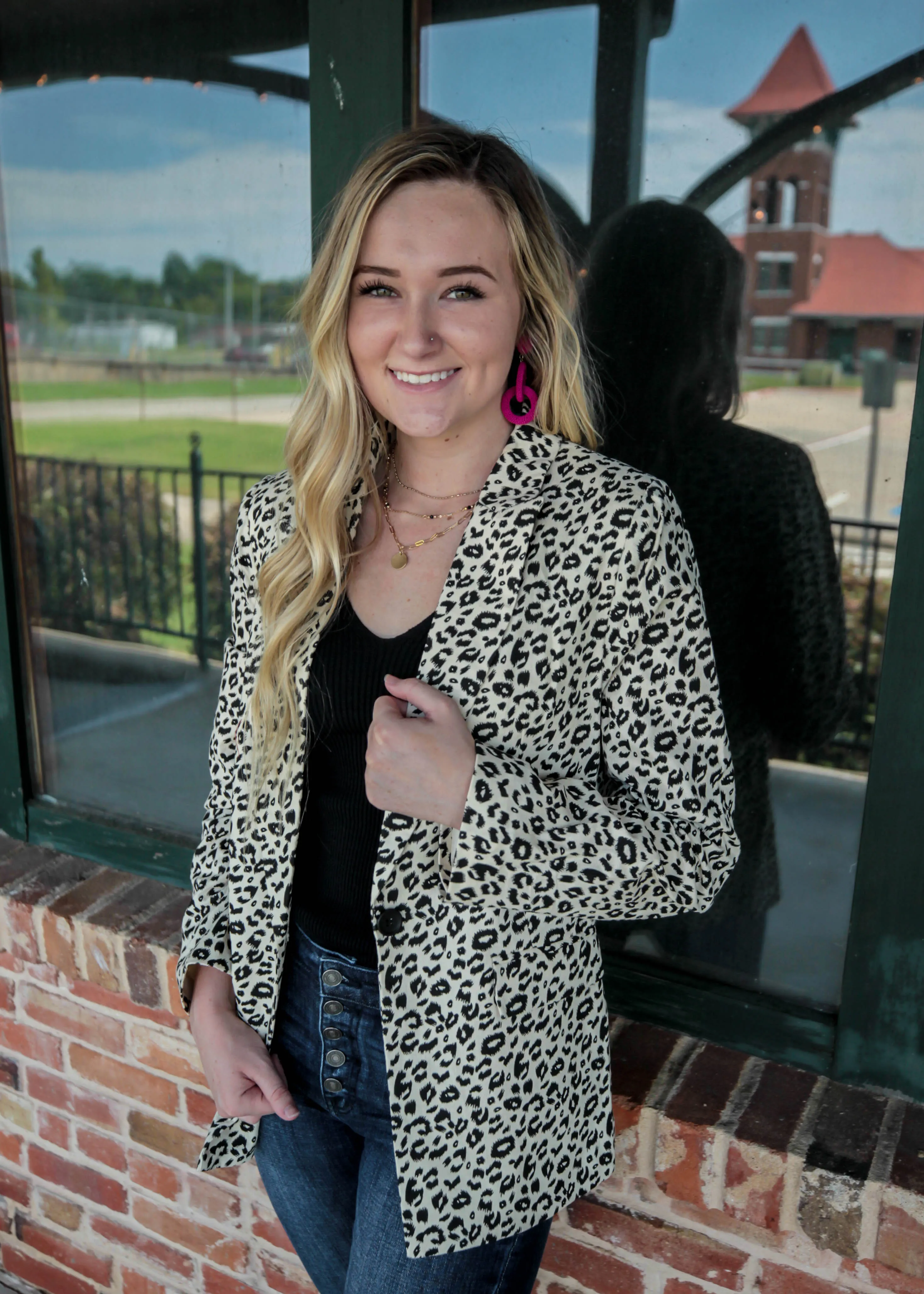 Adventure Abroad Leopard Blazer
