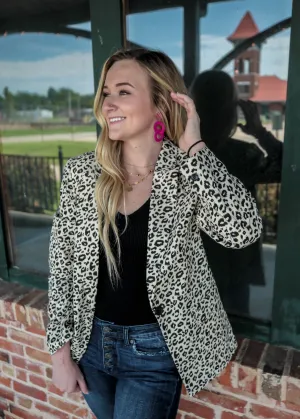 Adventure Abroad Leopard Blazer