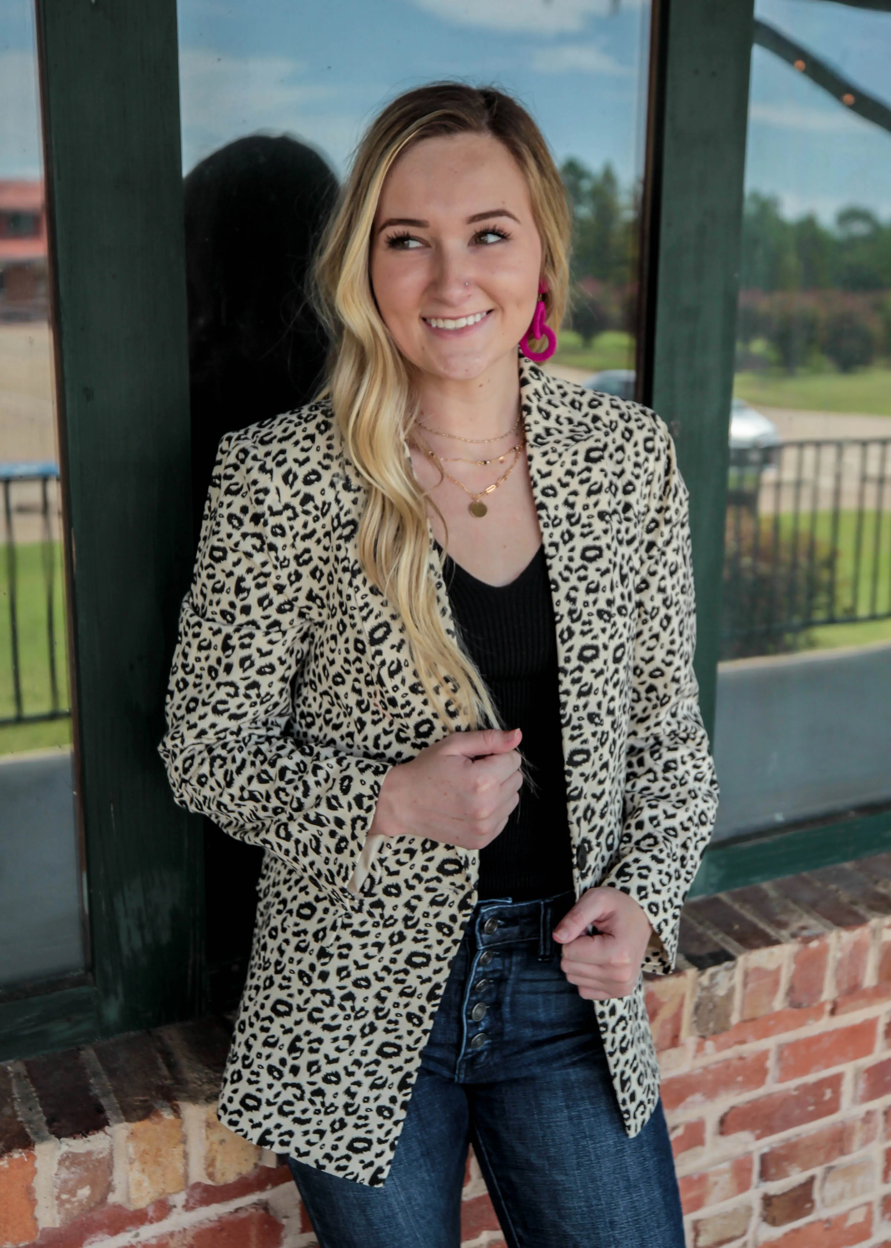 Adventure Abroad Leopard Blazer