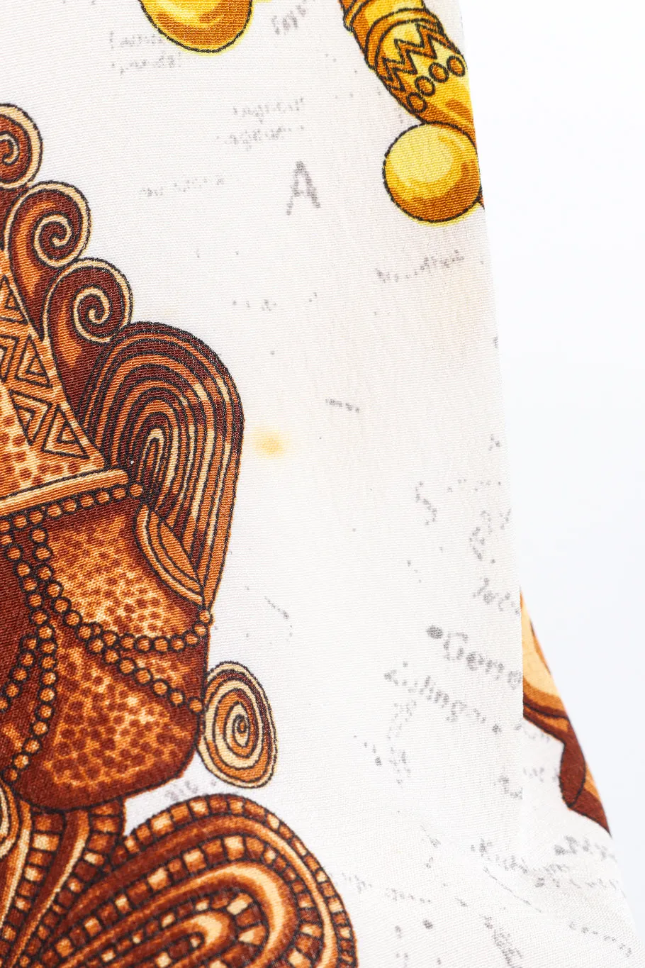 African Motif Silk Blouse