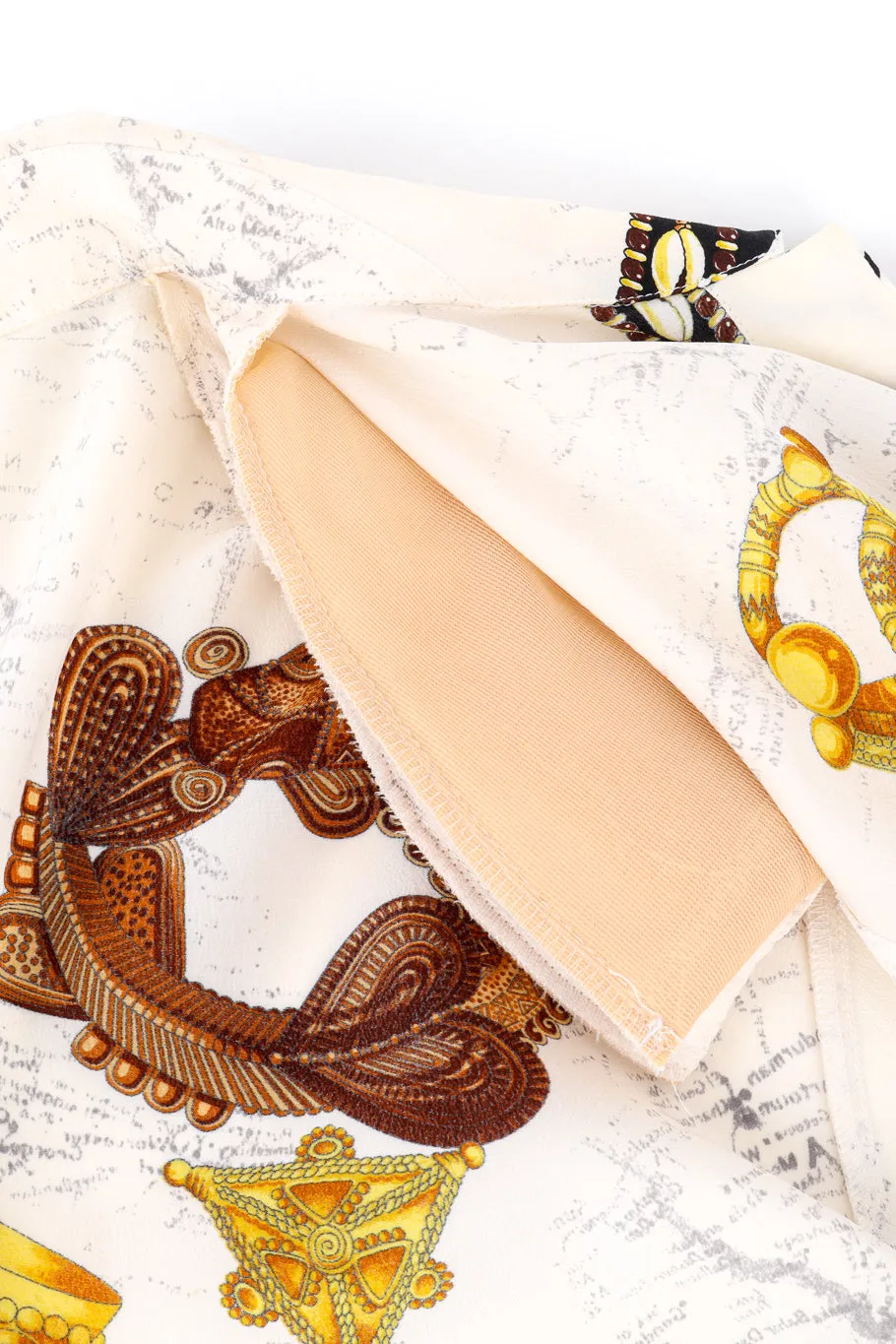 African Motif Silk Blouse