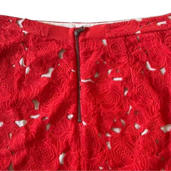 ALICE   OLIVIA Women’s Red Farrel Pencil Skirt 6/8.