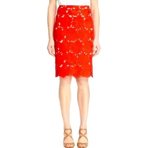 ALICE   OLIVIA Women’s Red Farrel Pencil Skirt 6/8.