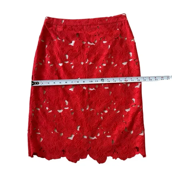 ALICE   OLIVIA Women’s Red Farrel Pencil Skirt 6/8.