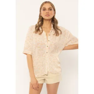 AMUSE SOCIETY MIAOU WOVEN TOP OFF WHITE
