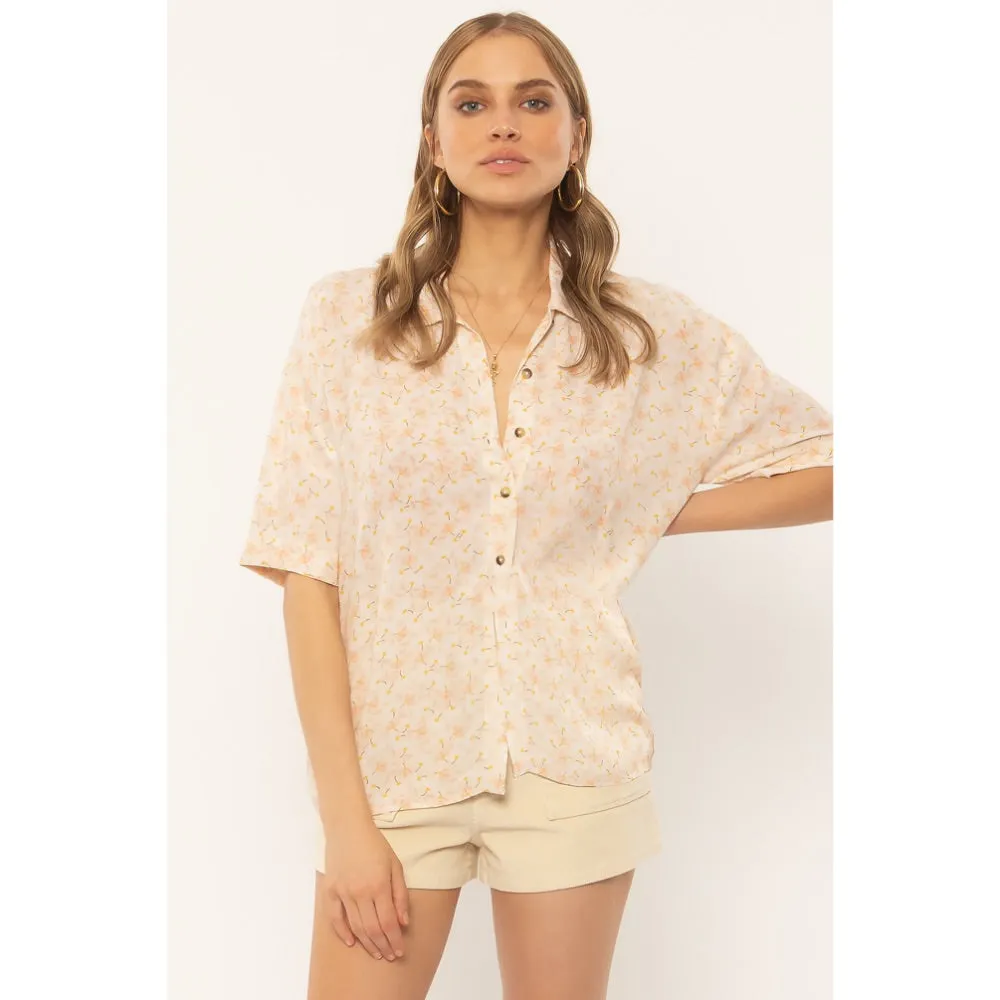 AMUSE SOCIETY MIAOU WOVEN TOP OFF WHITE