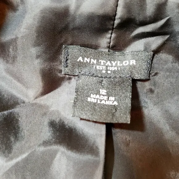Ann Taylor Gray Black Blazer Jacket Sz. 12