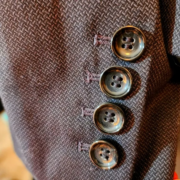 Ann Taylor Gray Black Blazer Jacket Sz. 12