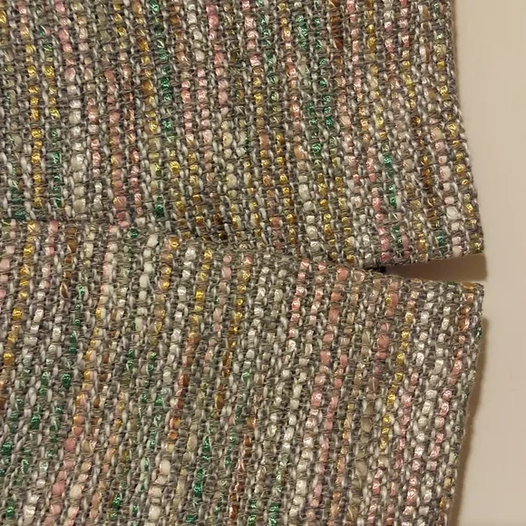 Ann Taylor Multicolored Tweed Boucle Knit Pencil Skirt Size 0 Grey