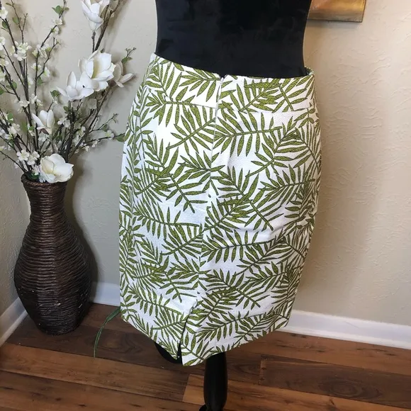 Ann Taylor Palm Tree Pencil Skirt