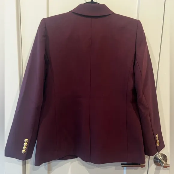 Ann Taylor The Greenwich Blazer in Plum (Size 4P)