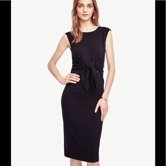 🆕Ann Taylor tie front sheath dress