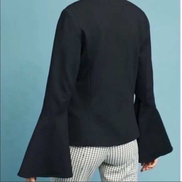 Anthropologie Cartonnier Black Bell Sleeve Blazer S