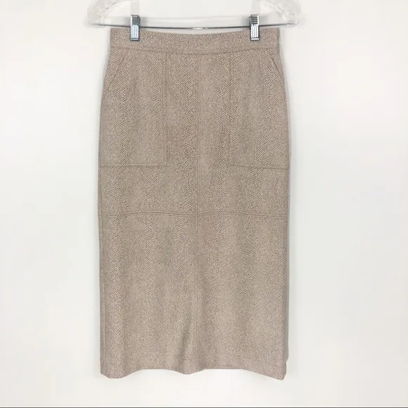 Anthropologie Current Air Clarisa Pencil Skirt in Ivory Size 2