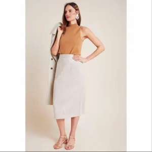 Anthropologie Current Air Clarisa Pencil Skirt in Ivory Size 2