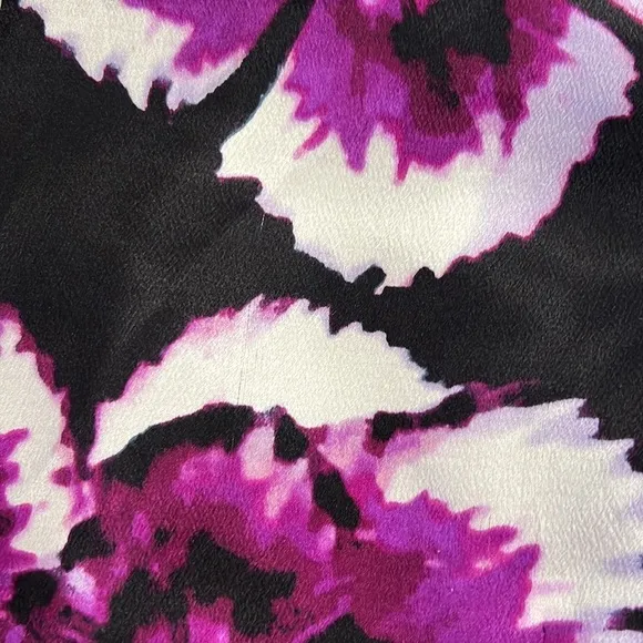 Anthropologie Leifsdottir Belvedere Puff Sleeve Sheath Dress Floral Purple Siz 4