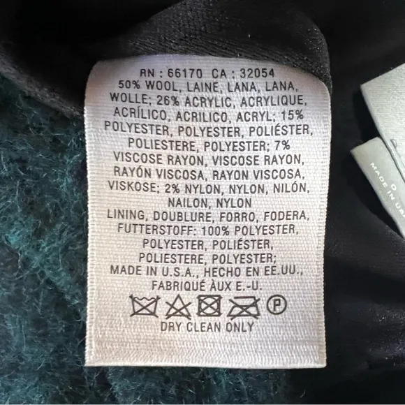 ANTHROPOLOGIE Maeve Feathered Wool Mini Pencil Skirt Fuzzy Blue Motif Size 0