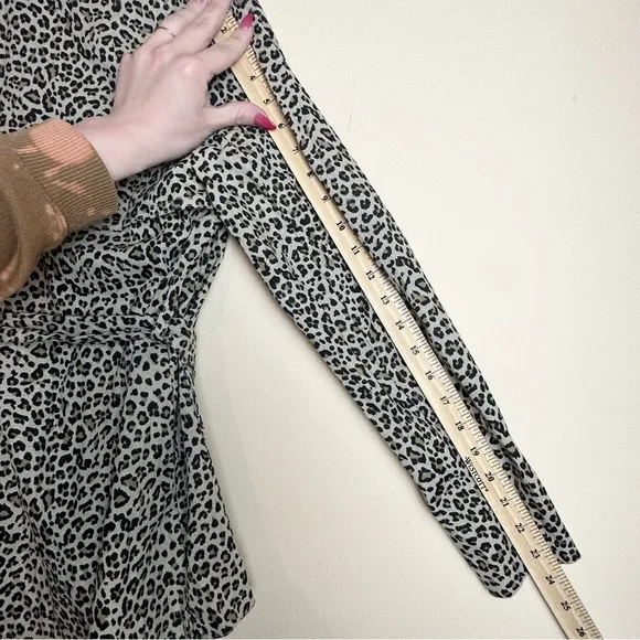 Anthropologie Monarc Leopard Animal Print Trench Jacket Blazer Women’s Size XS